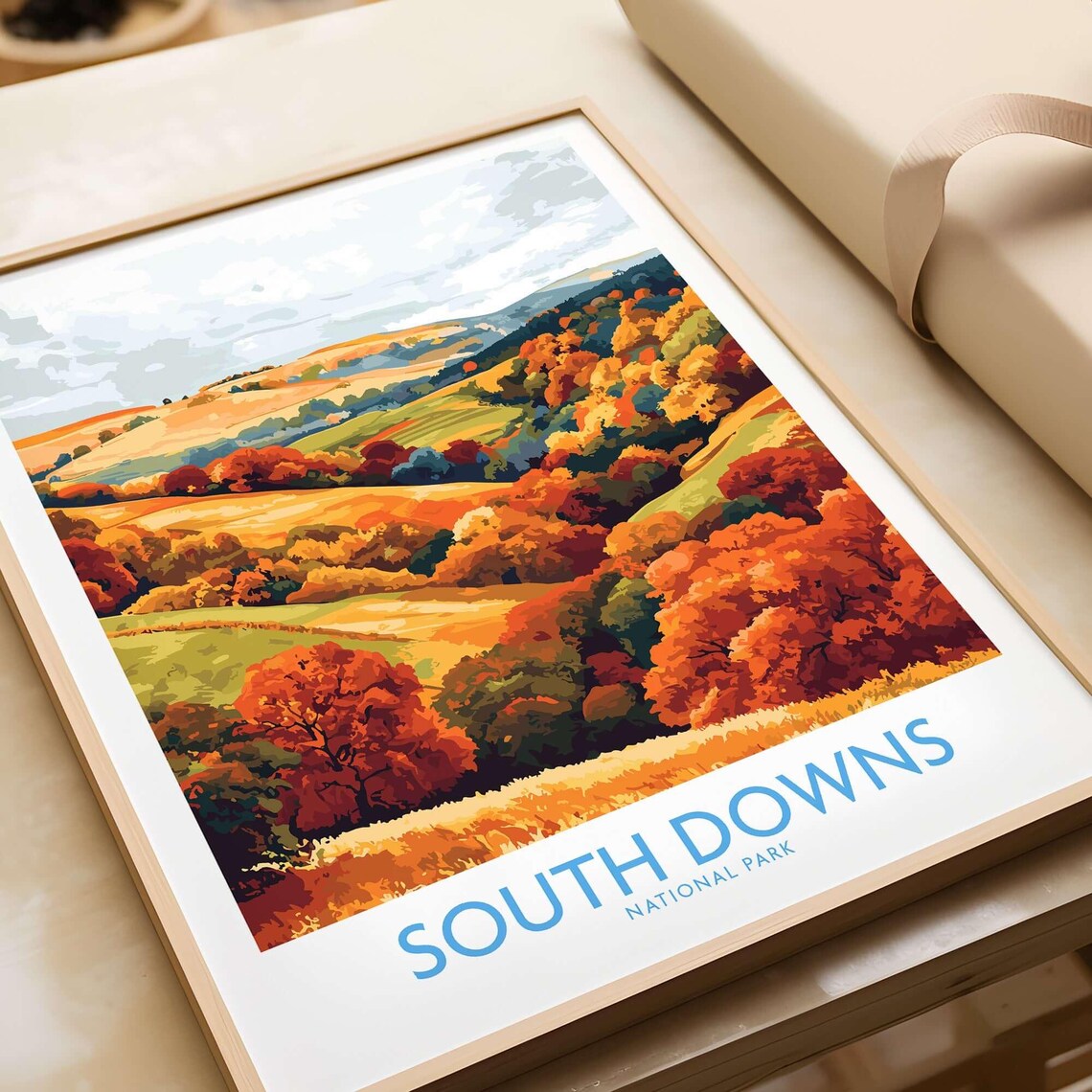 South Downs National Park Travel Poster, England