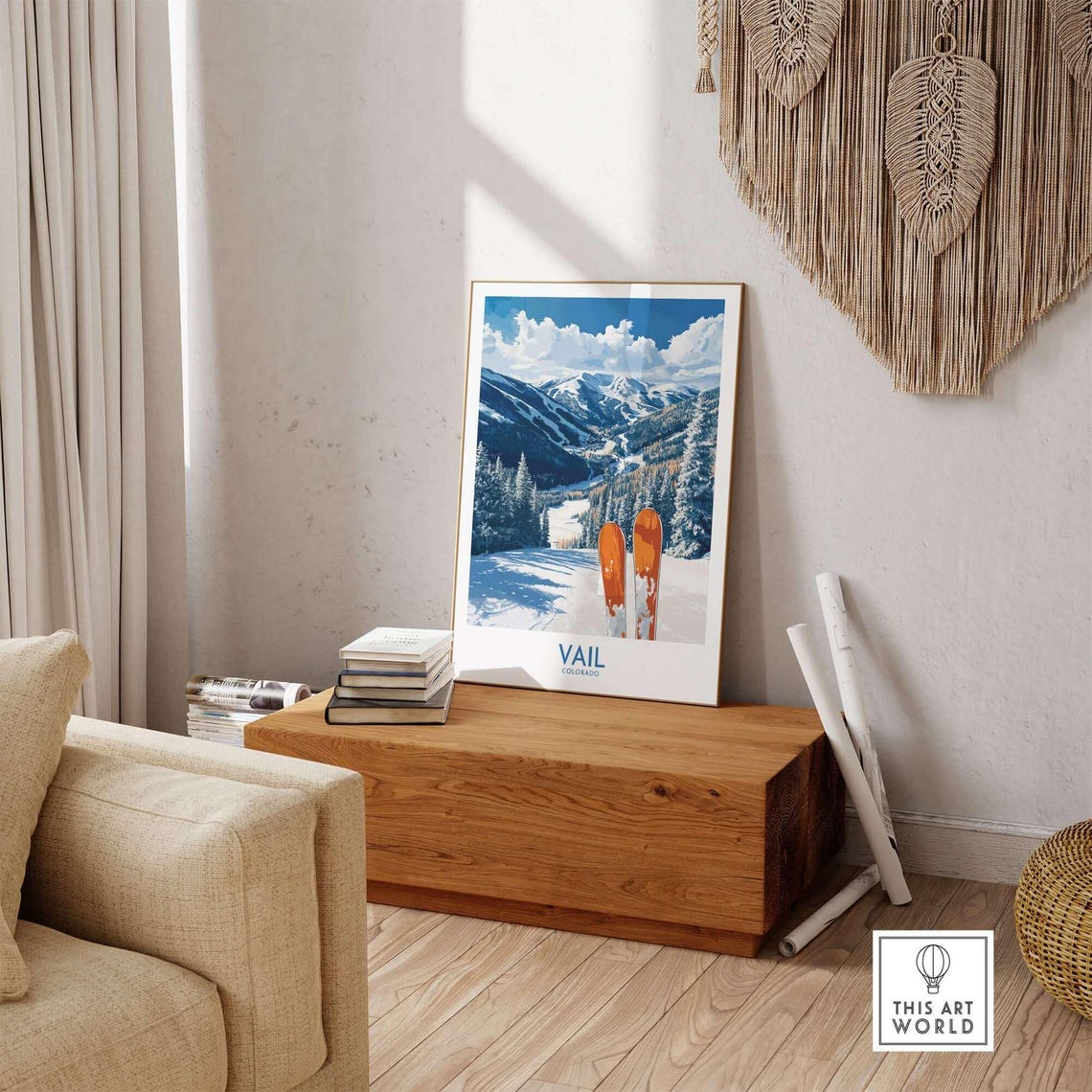 Vail Ski Resort, Colorado Winter Sports Poster - Image 2