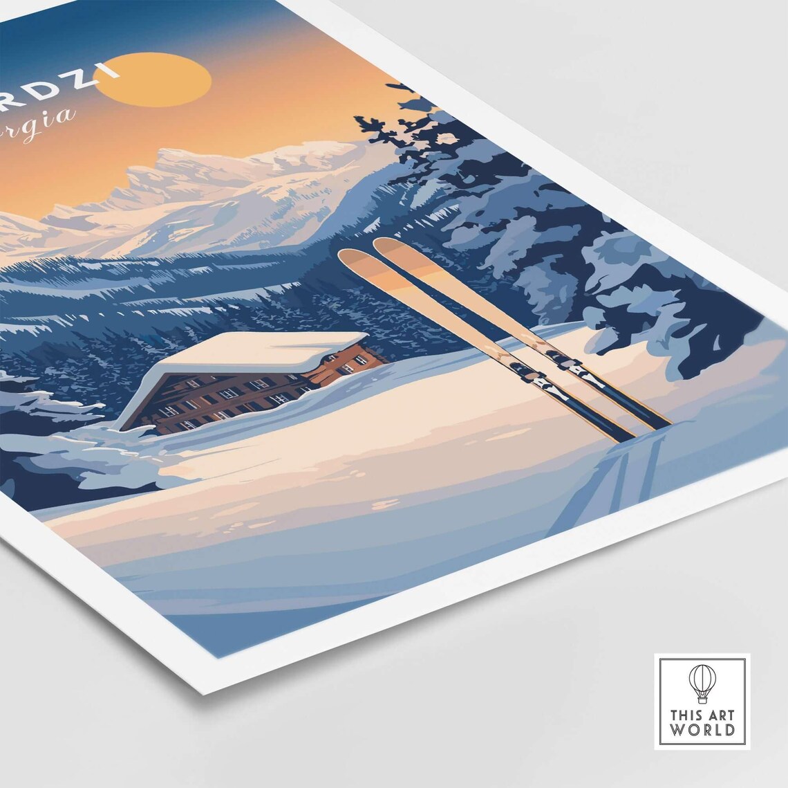 Goderdzi Travel Poster, Ski Resort Winter Sports - Image 5