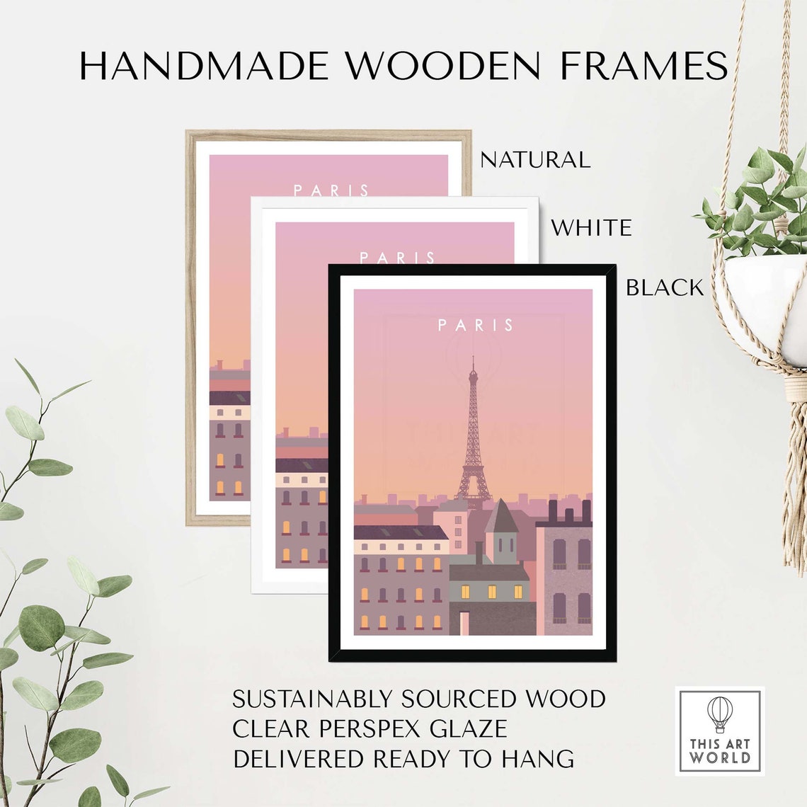 Paris France Home Decor Travel Poster - Image 2