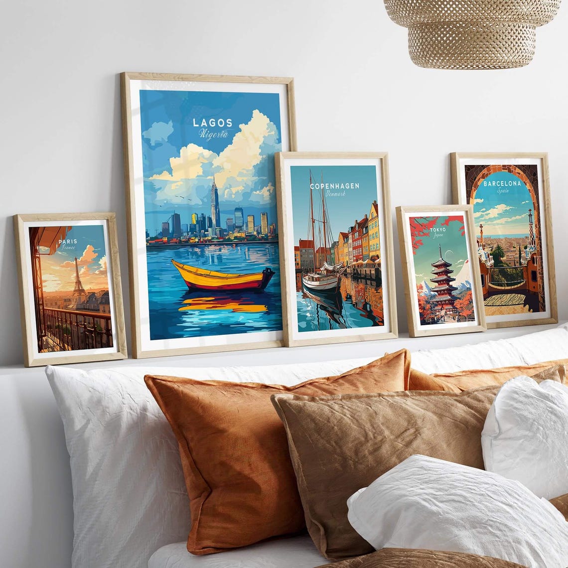 Lagos Nigeria Travel Poster, Illustration Artwork - Image 3