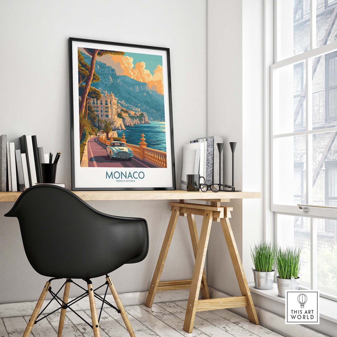 Monaco Travel Poster, Birthday Gift Wall Art Print - Image 4