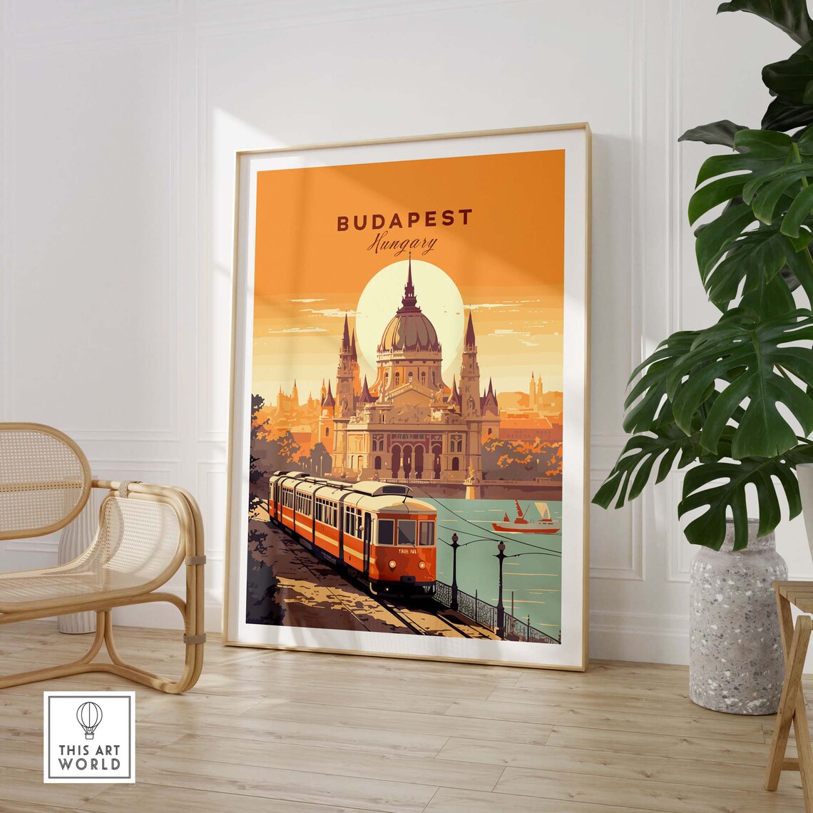 Budapest Travel Poster Print, European City View - Image 3