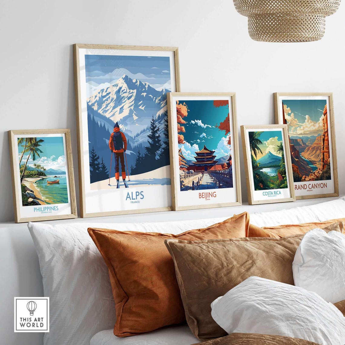 Alps Ski Art Print, Ski Lodge Decor - Image 3