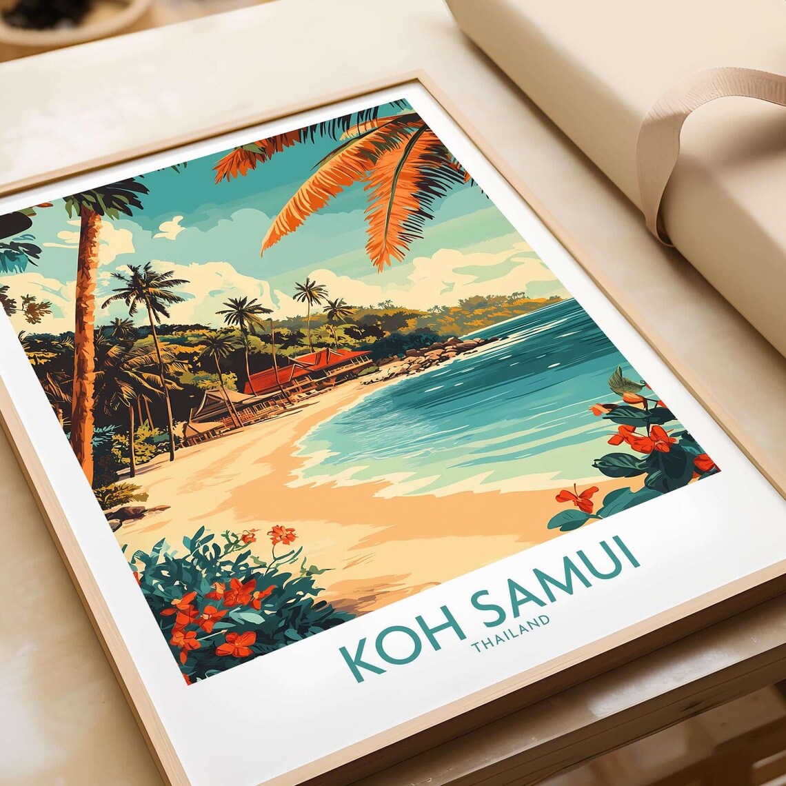 Koh Samui Travel Poster, Thailand Wall Art