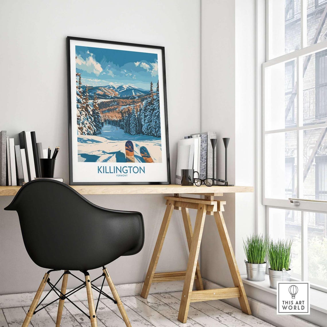 Killington Vermont Ski Poster, Gift for Art Lovers - Image 4