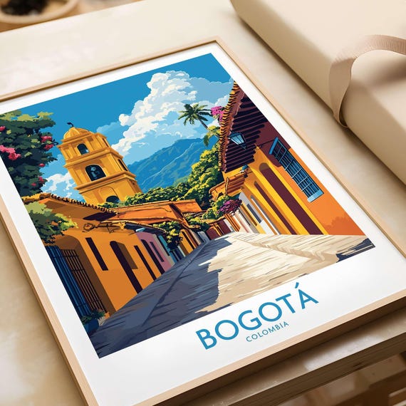 Bogota Poster Colombia Bogota Art Print Travel Print Home Dcor Poster Gift Illustration Artwork
