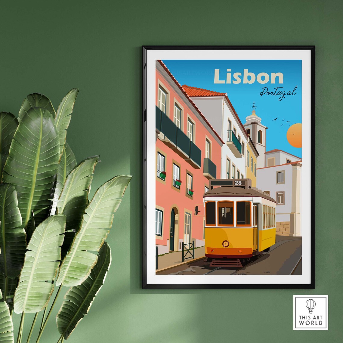 Lisbon Travel Poster Print, Lisbon Portugal - Image 2