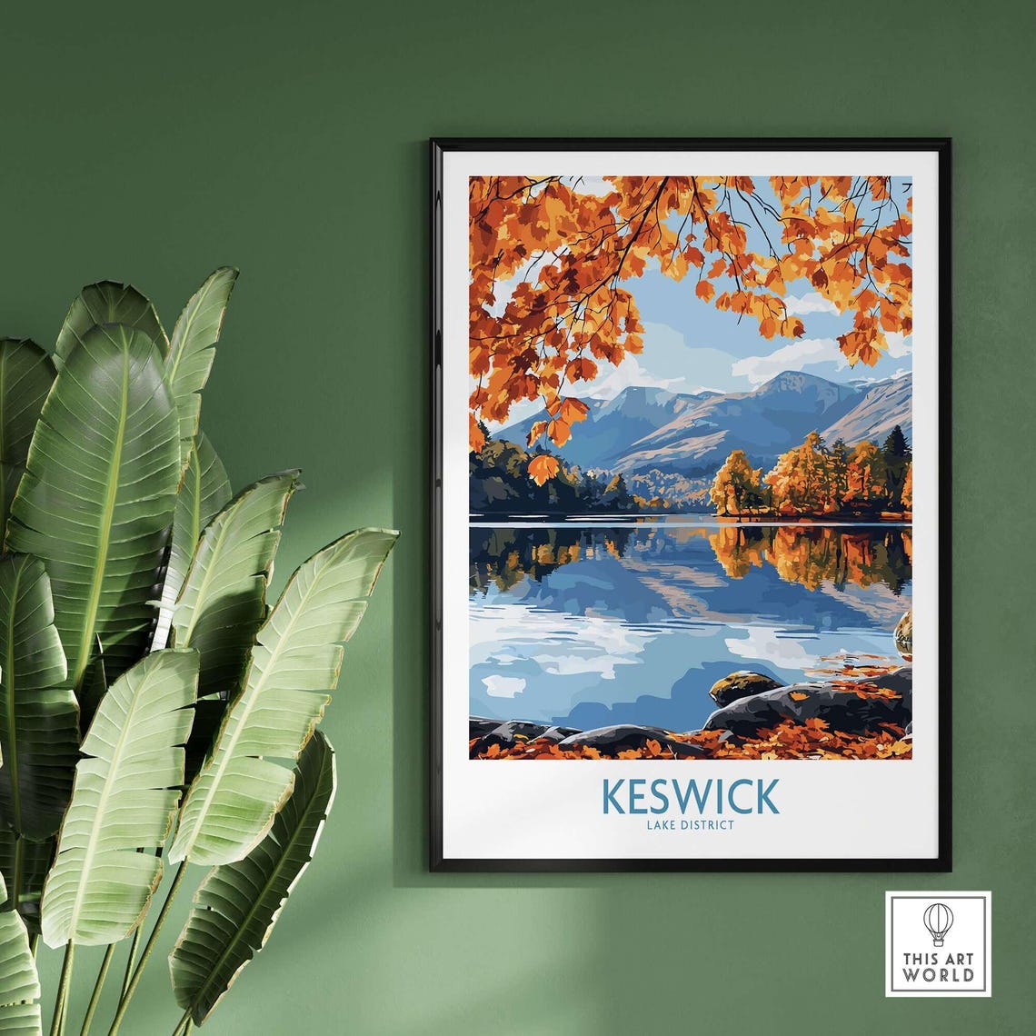 Keswick Travel Poster, Lake District Illustration - Image 2
