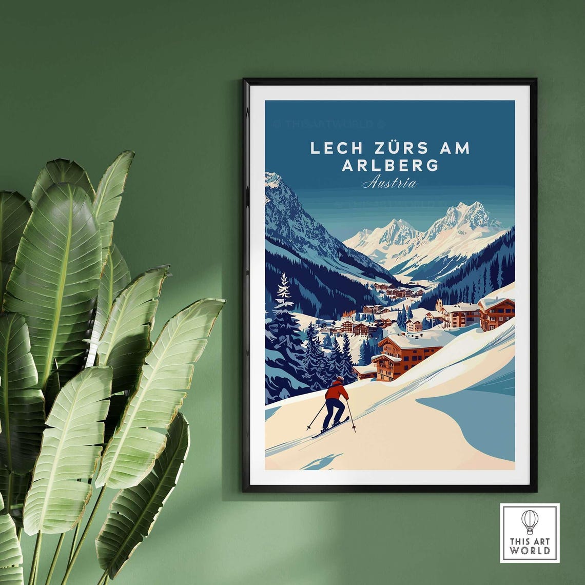 Lech Zrs Am Arlberg Travel Poster, Austria Gift - Image 2