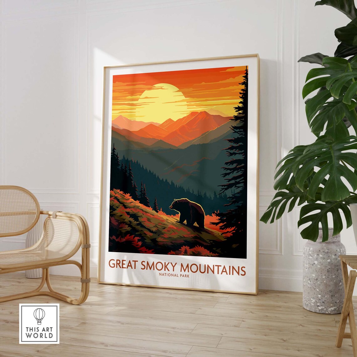 Great Smoky Mountains Travel Poster, Home Decor - Image 3