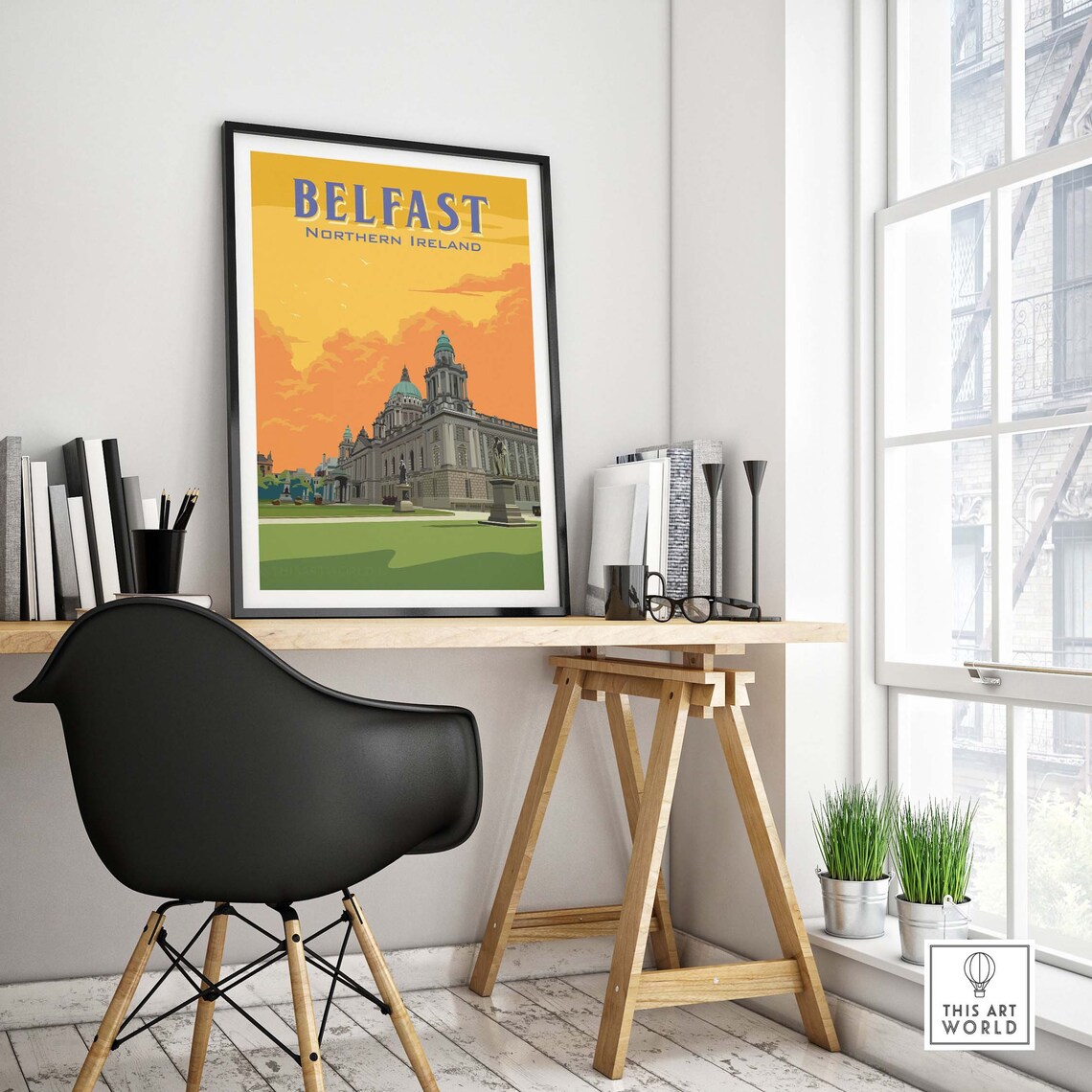 Belfast Travel Poster, Northern Ireland Wall Art - Image 4
