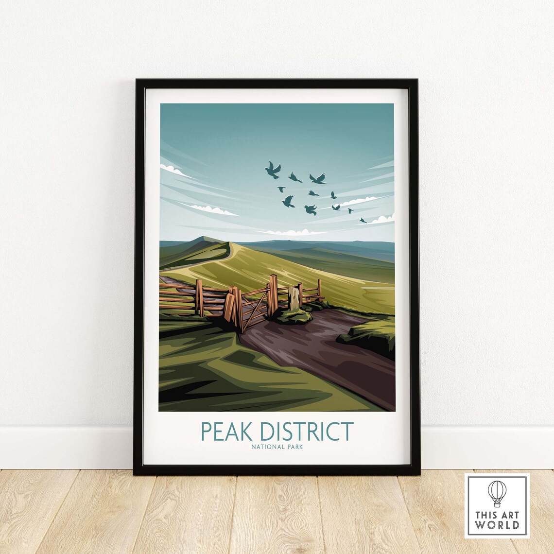 Peak District National Park England Travel Poster