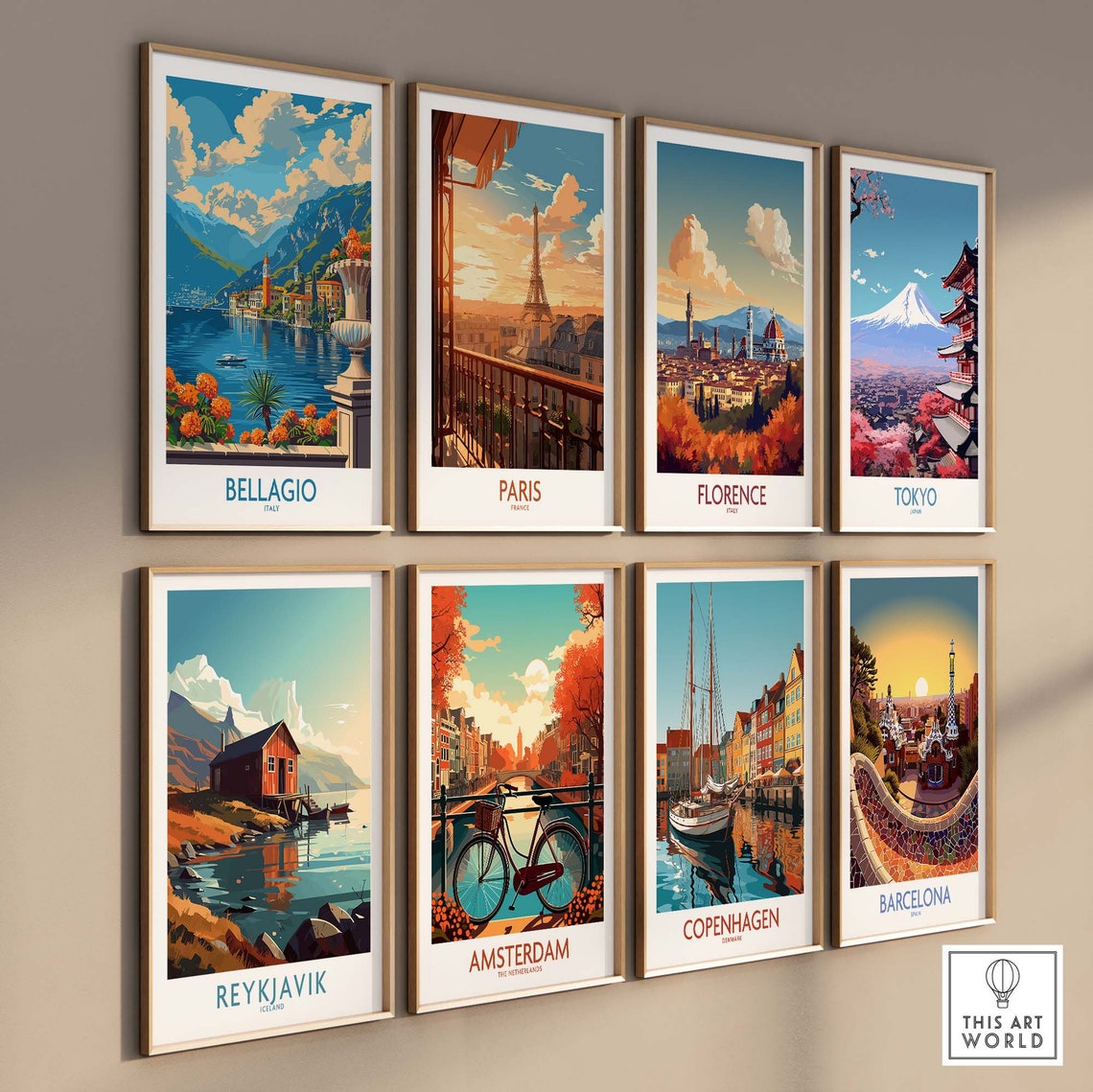 Bellagio Italy Flower Terrace Overlooking Lake Como Shore Poster - Image 3