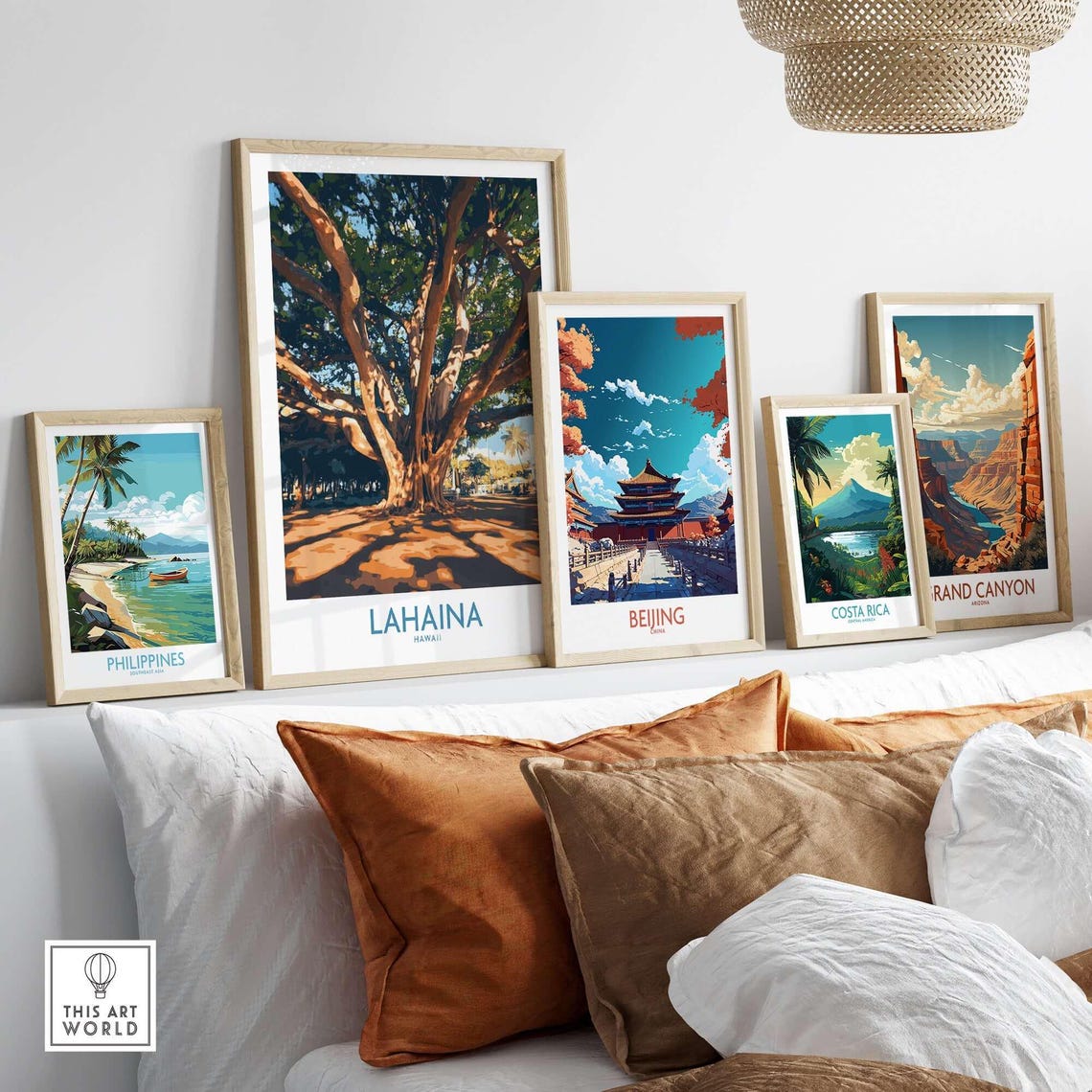 Tropical Lahaina Travel Poster, Banyan Tree Maui - Image 3