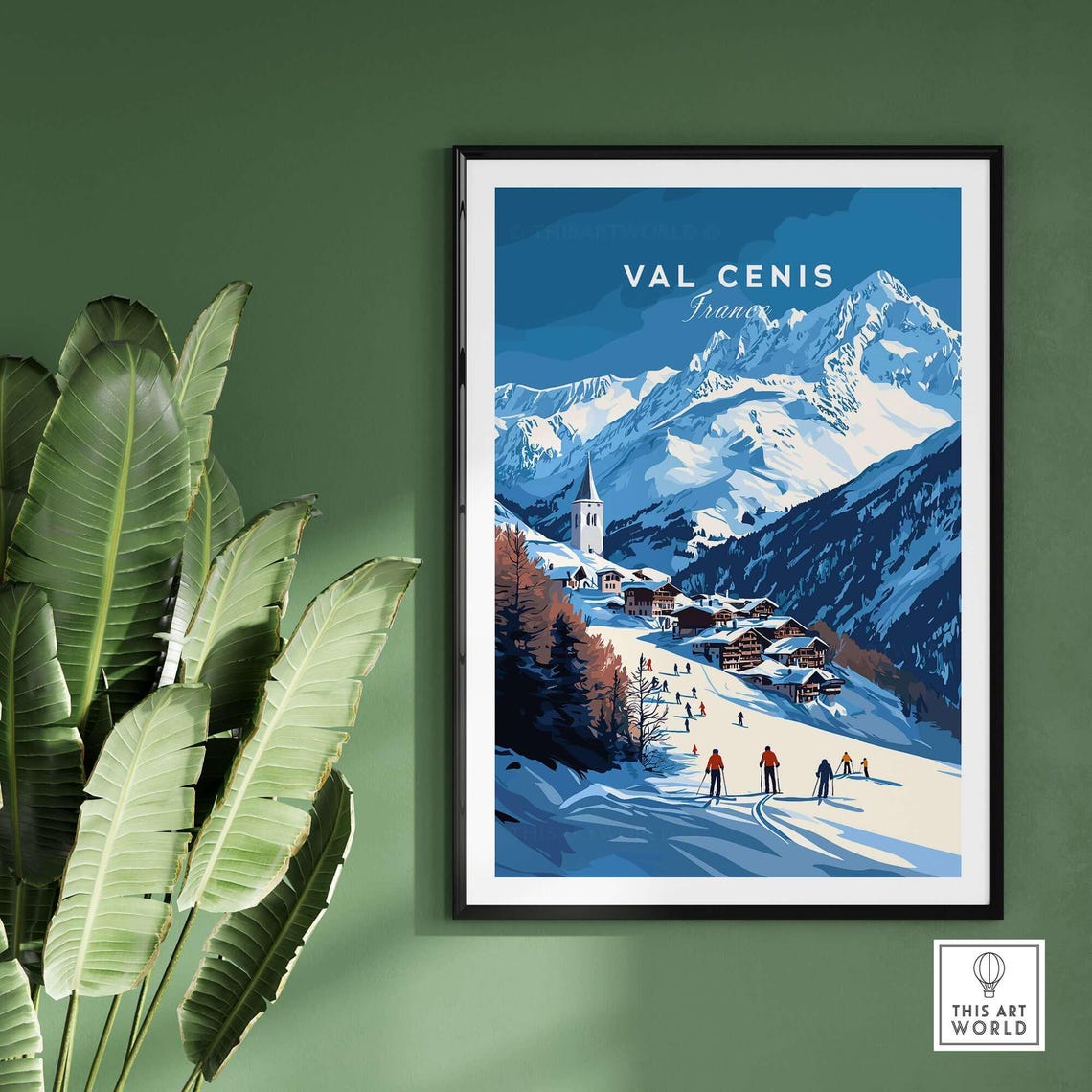 Val Cenis Travel Poster, Winter Sports Adventure - Image 2