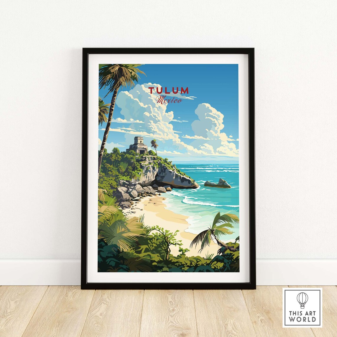Tulum Travel Poster, Latin America Home Decor