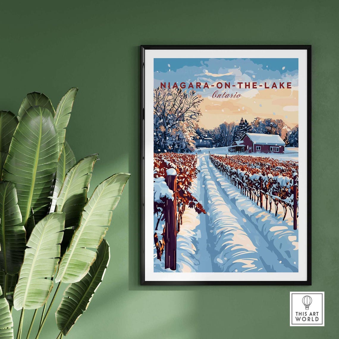 Canada Vineyard Art, Niagara On The Lake Winter - Image 2