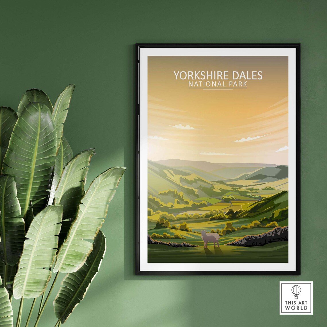 Yorkshire Dales Travel Poster, English Countryside Art Print - Image 3