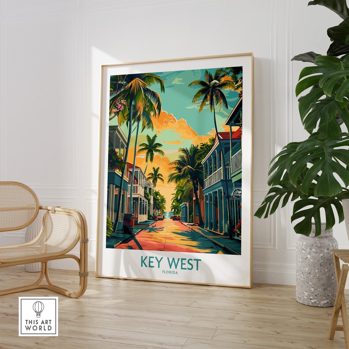 Key West Travel Poster, Florida Wall Art Print - Image 2
