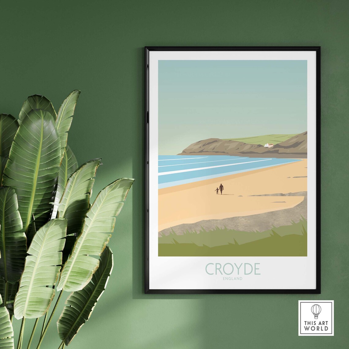 Croyde Beach Travel Poster, Devon Wall Art - Image 3