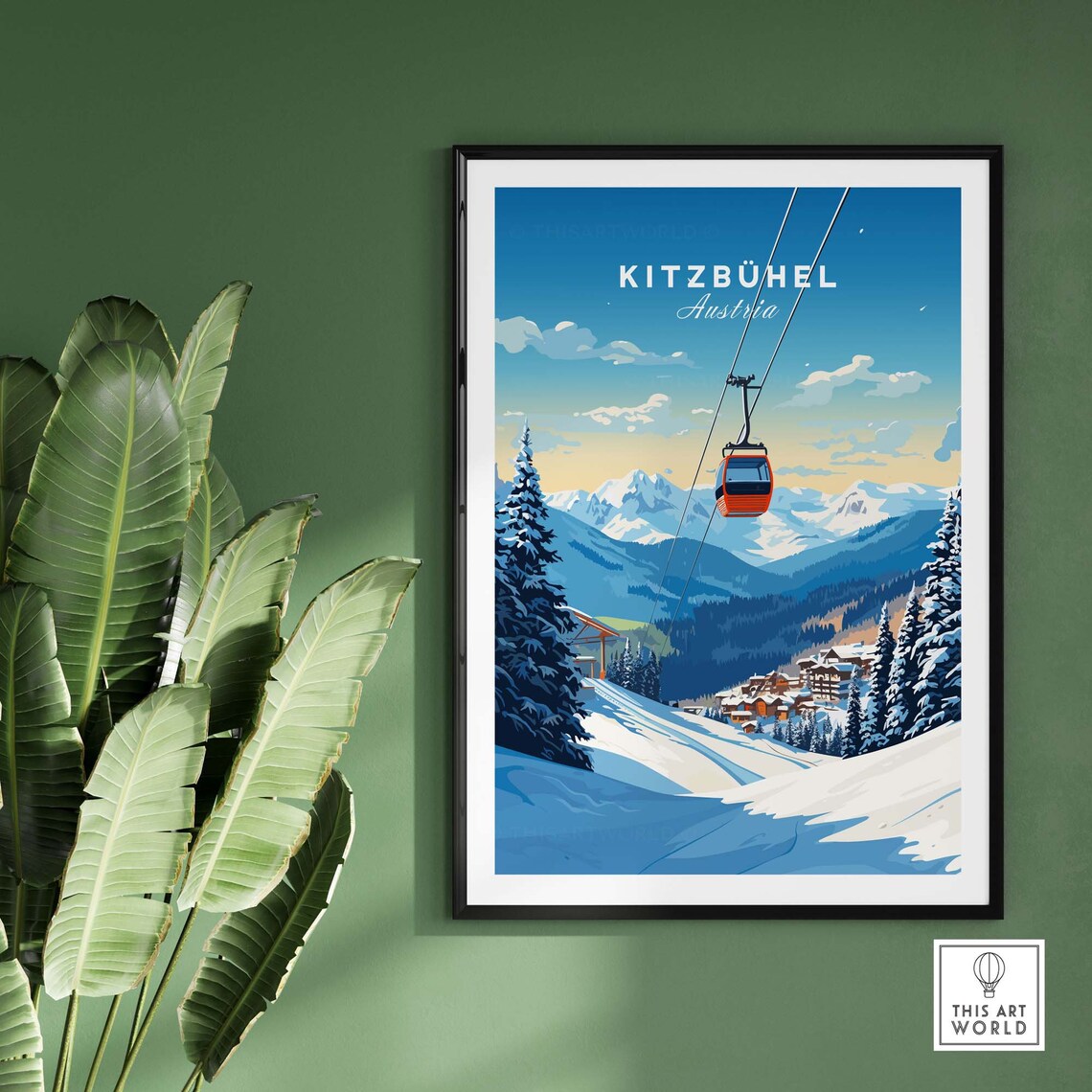 Kitzbuhel Travel Poster, Alpine View Art Print - Image 2