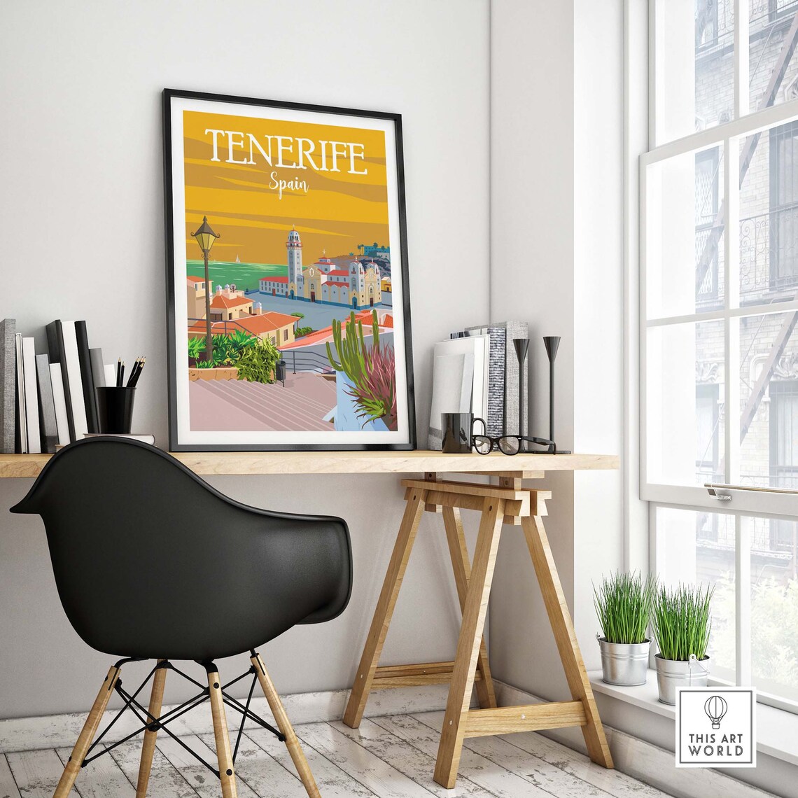 Tenerife Vintage Travel Poster, Canary Island Art Print - Image 4