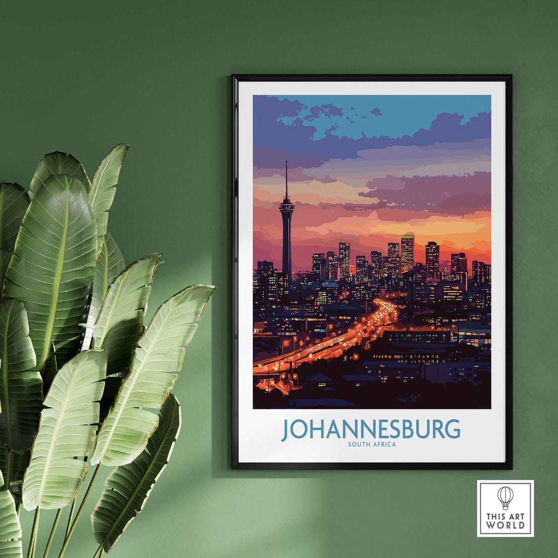 Johannesburg Jhb Skyline, South Africa Travel Poster - Image 2