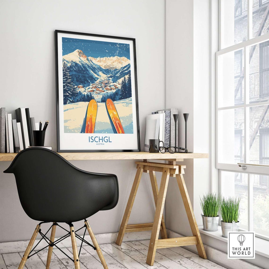 Ischgl Ski Resort Travel Poster, Austria - Image 4