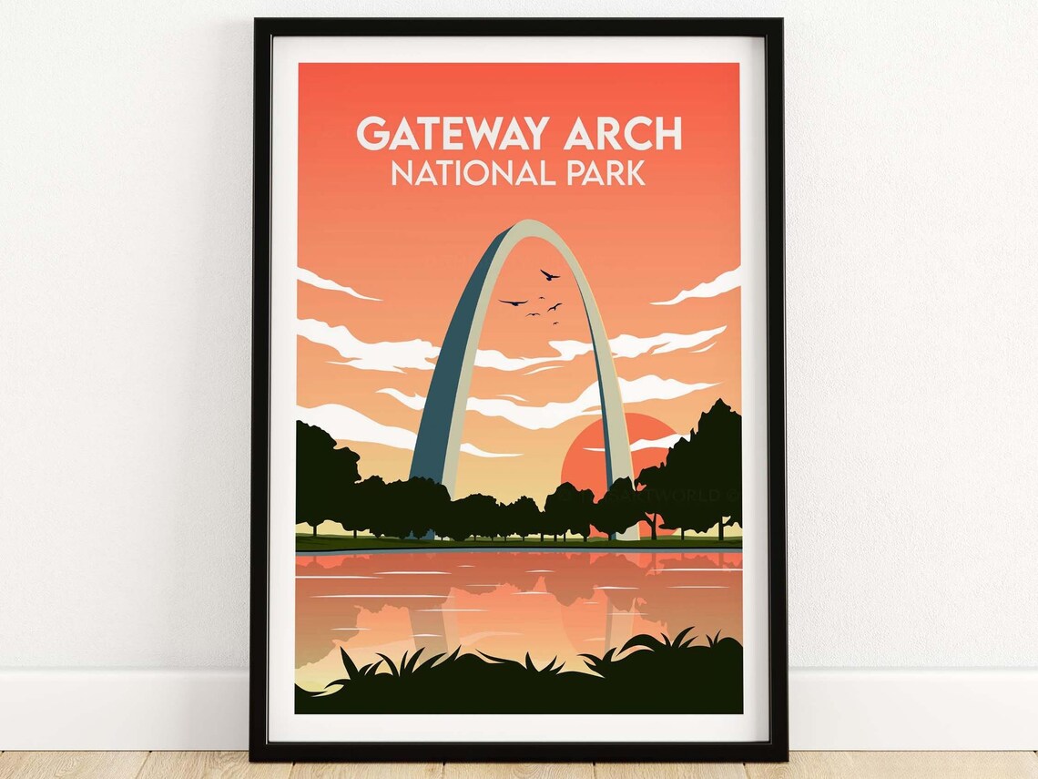 Gateway Arch National Park Travel Poster Print