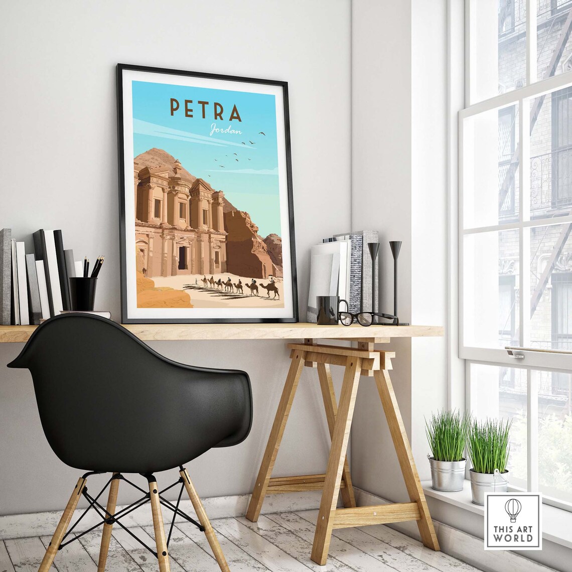 Petra Travel Poster, Jordan Landmark Art Print - Image 4
