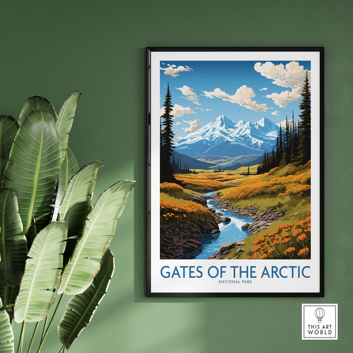 Gates Of The Arctic National Park Wildflower Meadow Peak Poster - Image 2