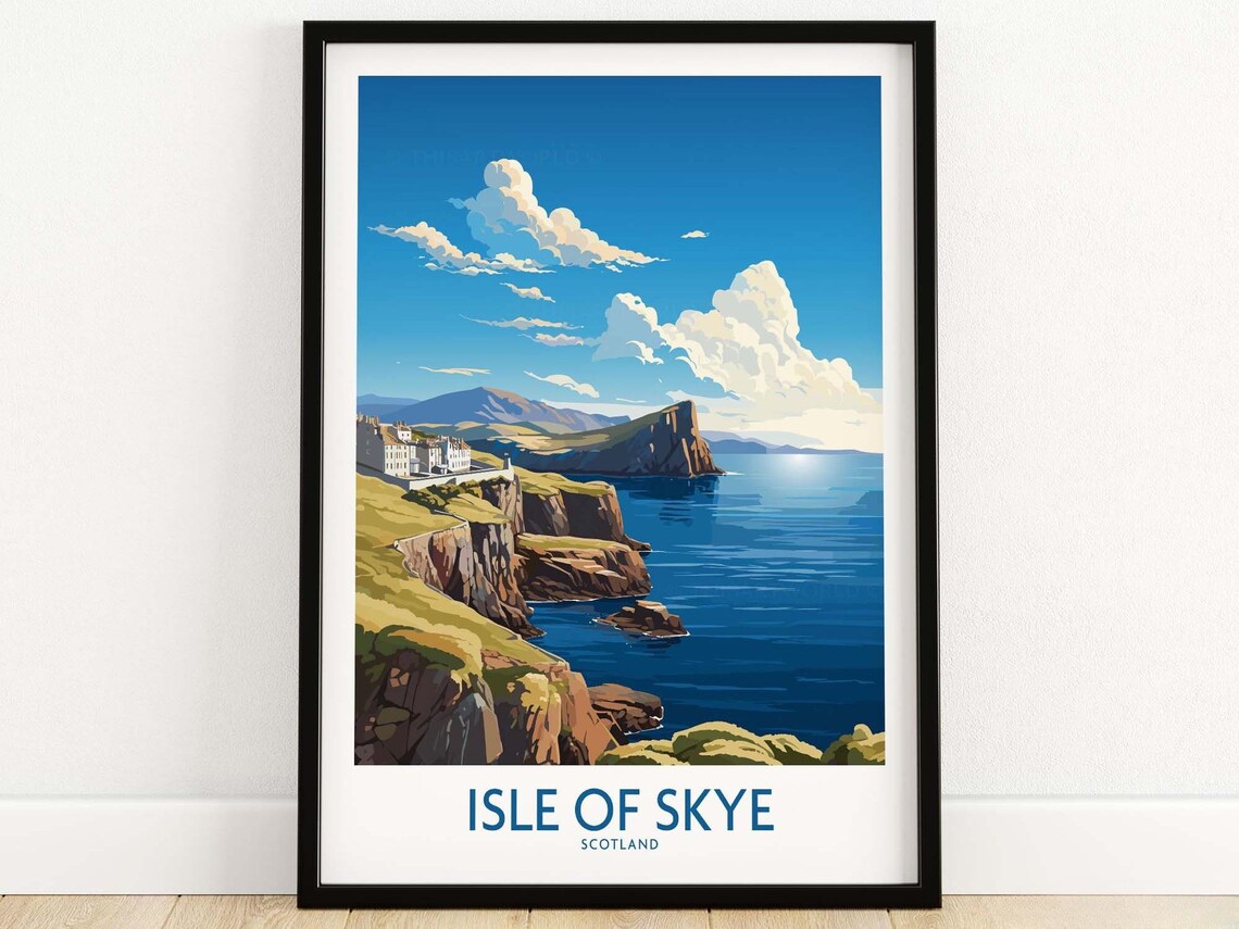 Isle Of Skye Modern Scotland Travel Poster Art Print - Image 4