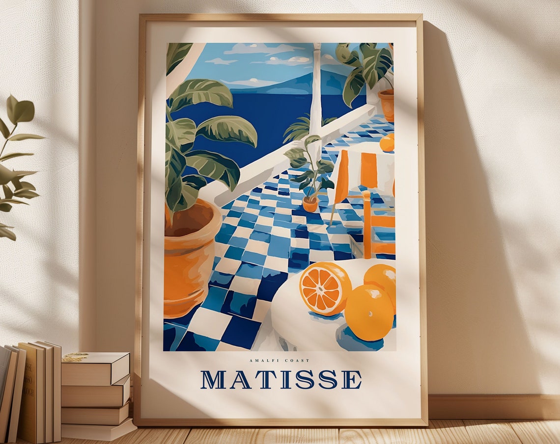 Matisse Inspired Amalfi Coast Art Print - Image 2
