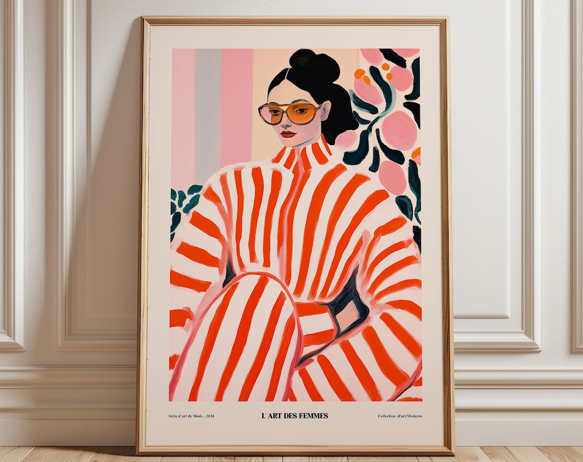 Abstract Woman Silhouette, Fashion Wall Art Print