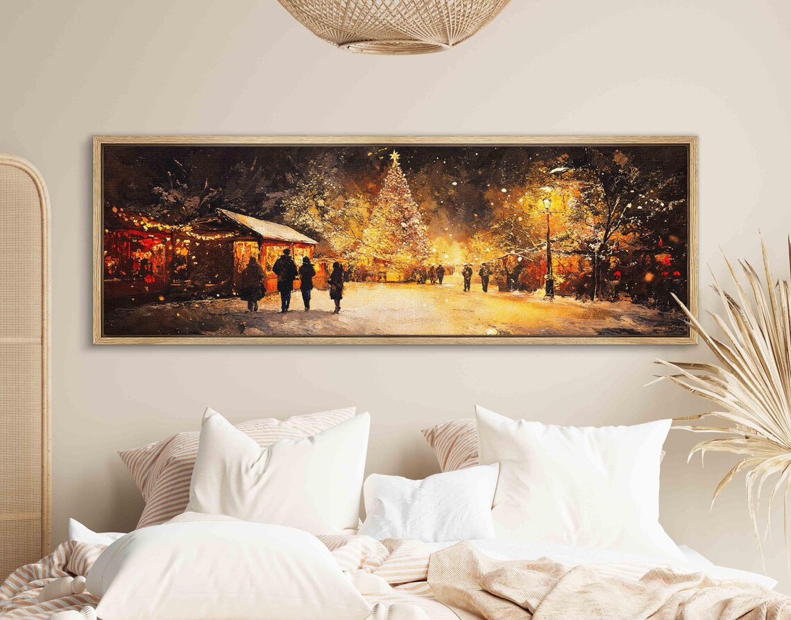 Christmas Night Art Print, Holiday Home Wall Decor - Image 2