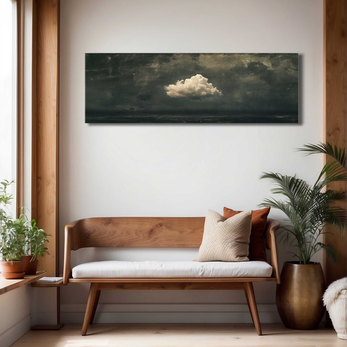 Cloud Wall Art, Minimalist Panoramic Art Print - Image 4