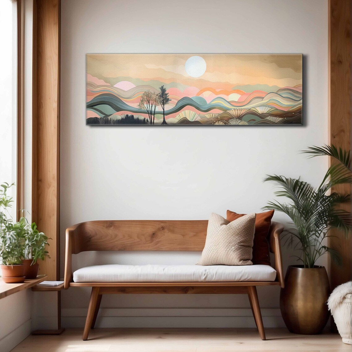 Mid Century Modern Landscape Panorama Art Print - Image 4