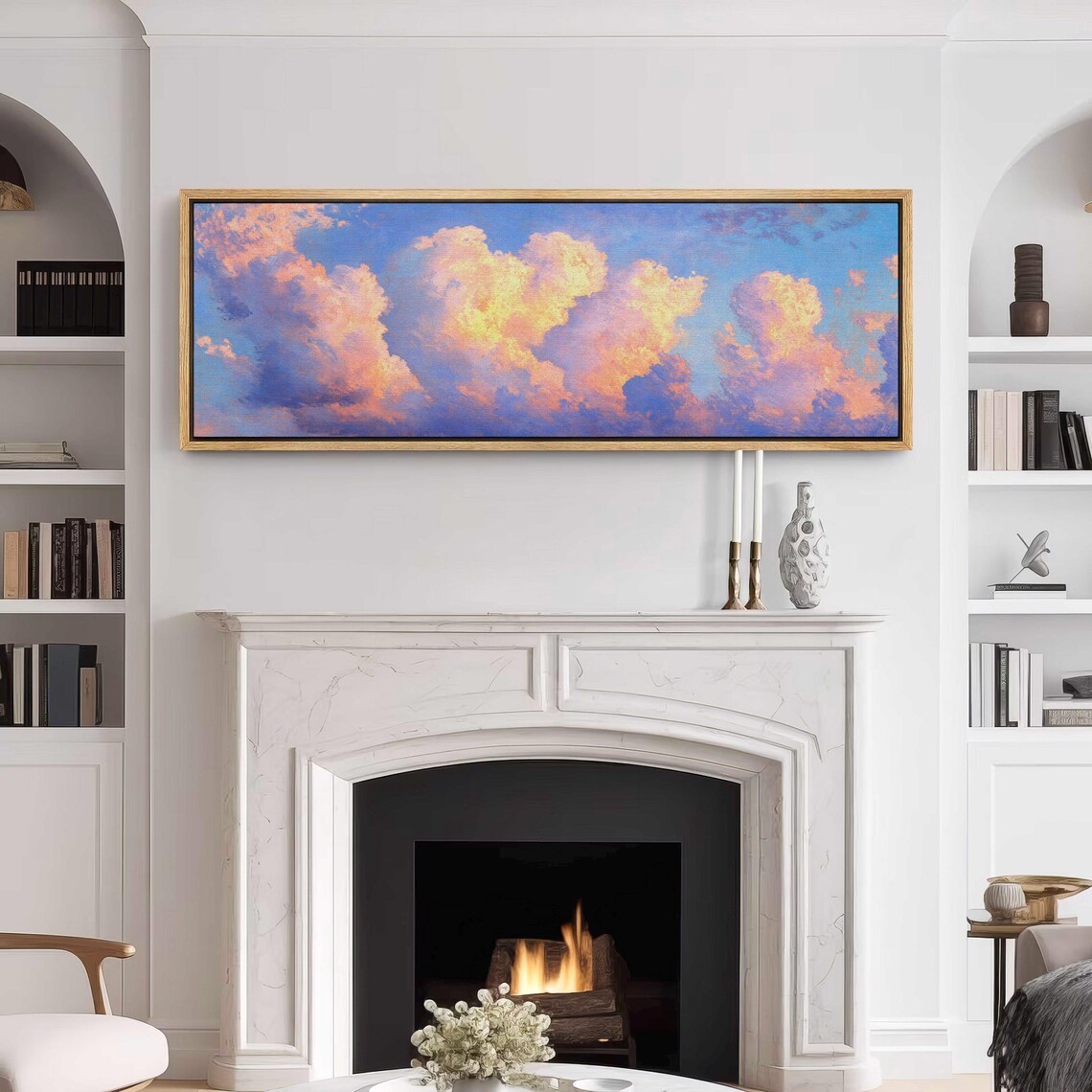 Vintage Cloud Panoramic Minimalist Art Print - Image 3