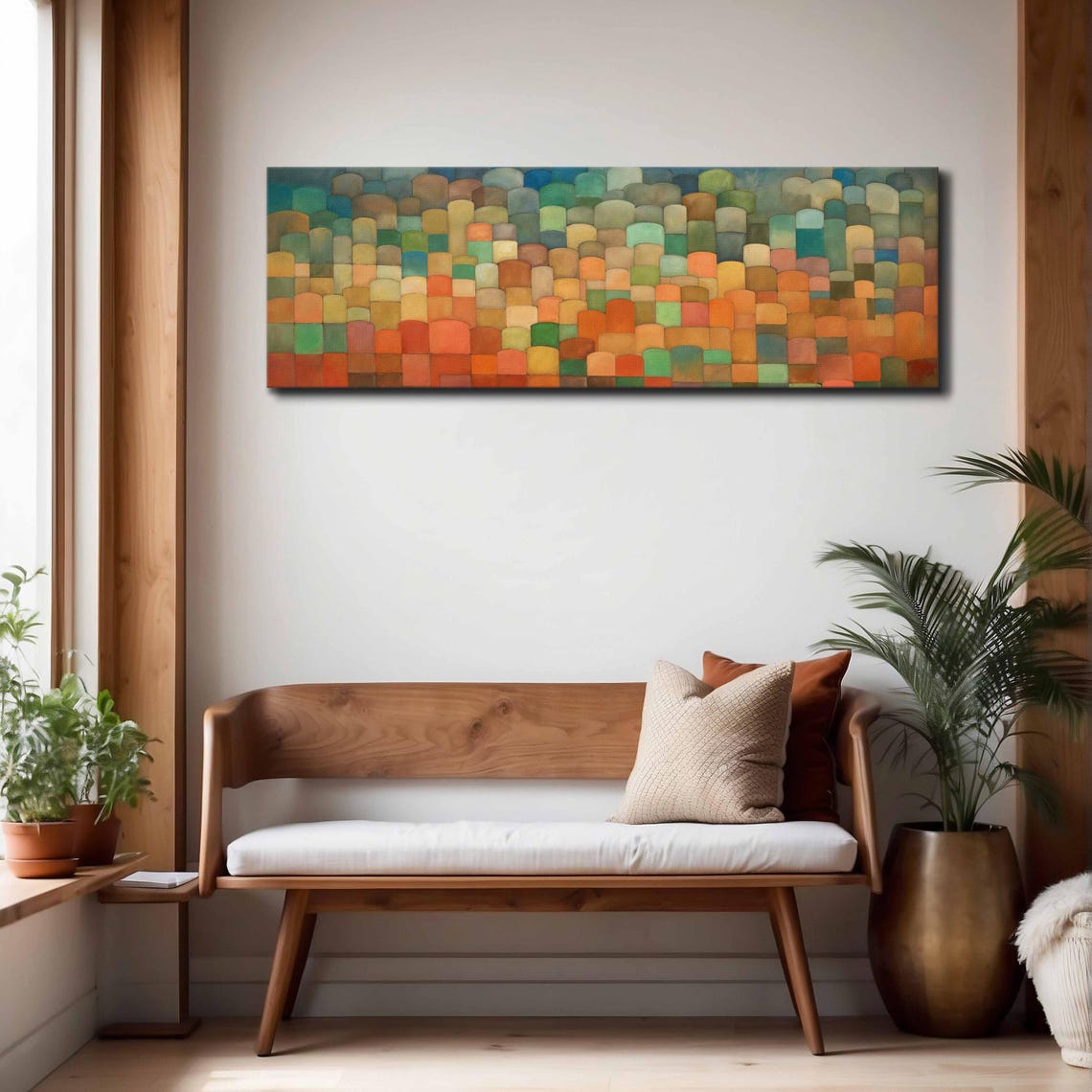 Geometric Color Tile Mosaic Panoramic Abstract Modern Decor Print - Image 4