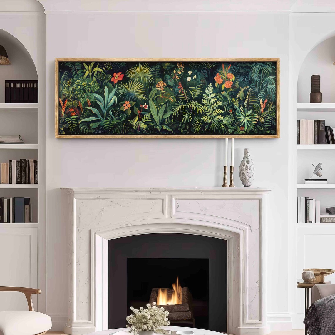 Botanical Floral Panoramic Flowers Art Print - Image 3
