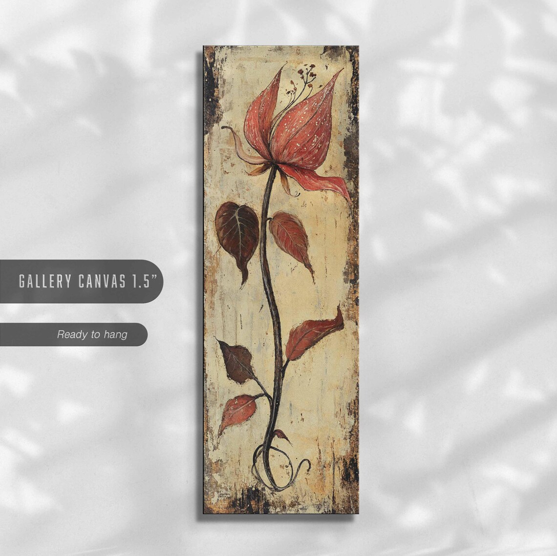 Vintage Botanical Floral Art Print, Tall Vertical - Image 2