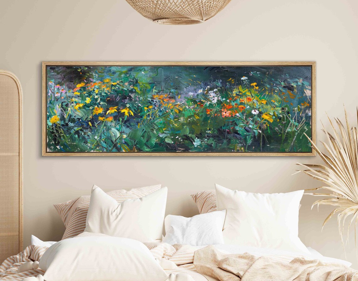 Abstract Wildflowers Art Print, Moody Floral Study - Image 2