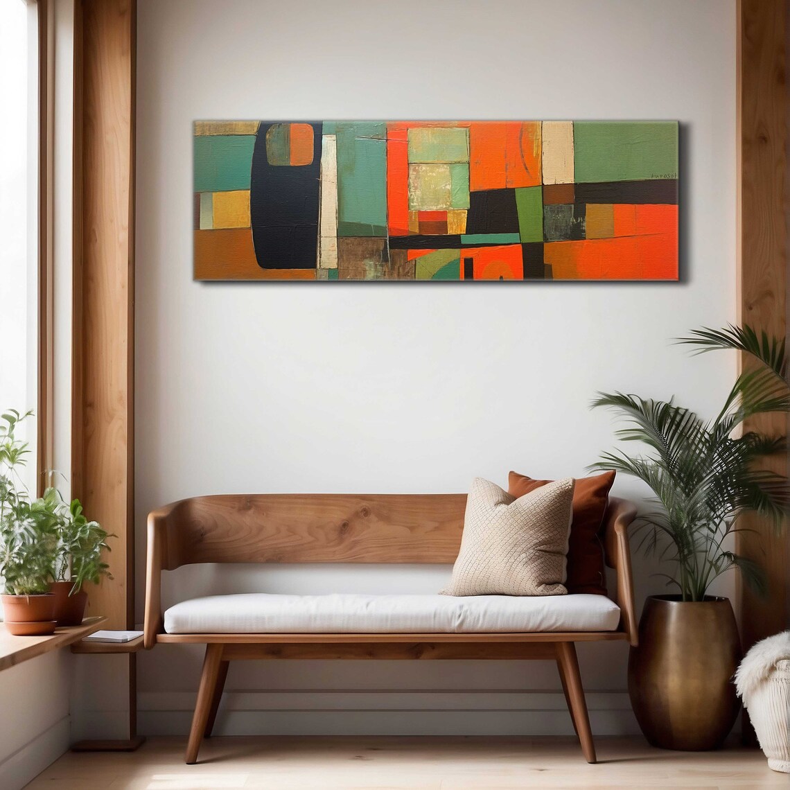 Mid Century Modern Geometric Wall Art Print - Image 4