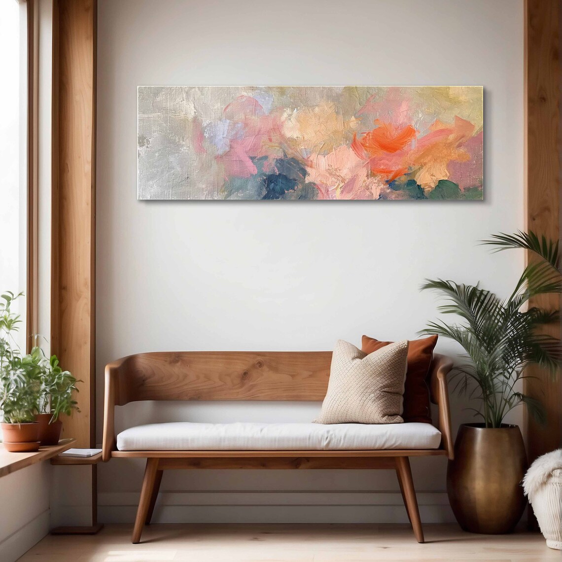 Abstract Moody Floral Horizontal Panoramic Art Print - Image 4