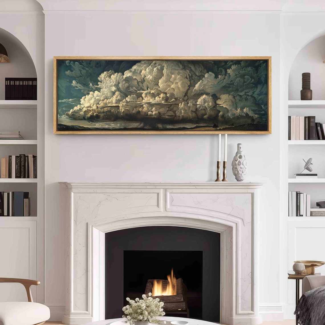 Giant Cloud Art, Moody Horizontal Sky Art Print - Image 3
