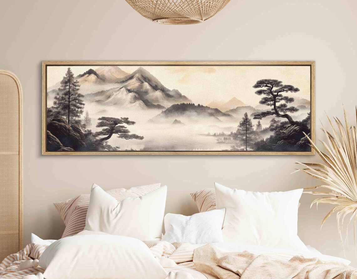 Vintage Japanese Tapestry, Boho Wall Art Print - Image 2