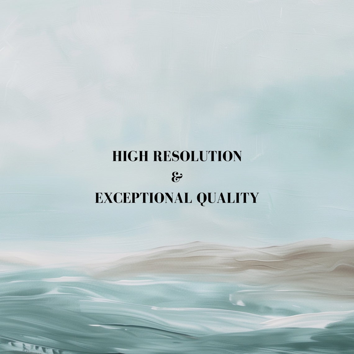 Minimalist Teal Ocean Waves Abstract Coastal Seascape Wall Art - Image 3
