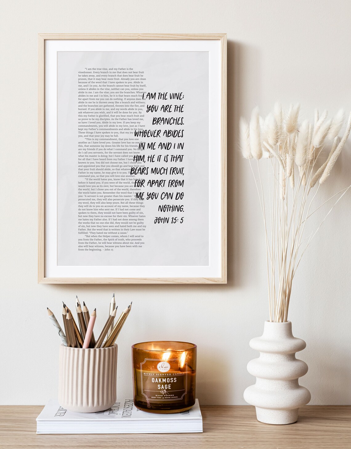 John 15 Scripture Art Print, Christian Faith Wall Art - Image 5