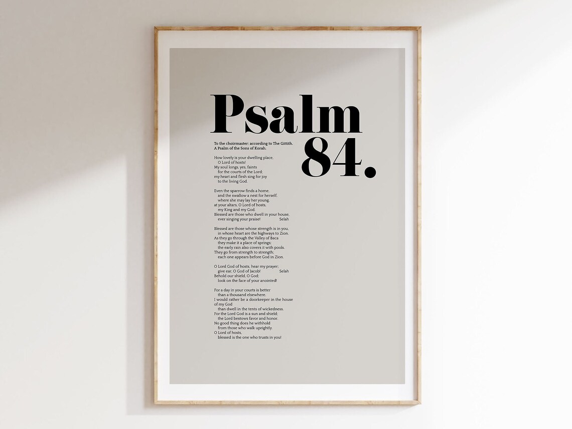 Psalm 84 Bible Verse Minimalist Christian Poster - Image 6